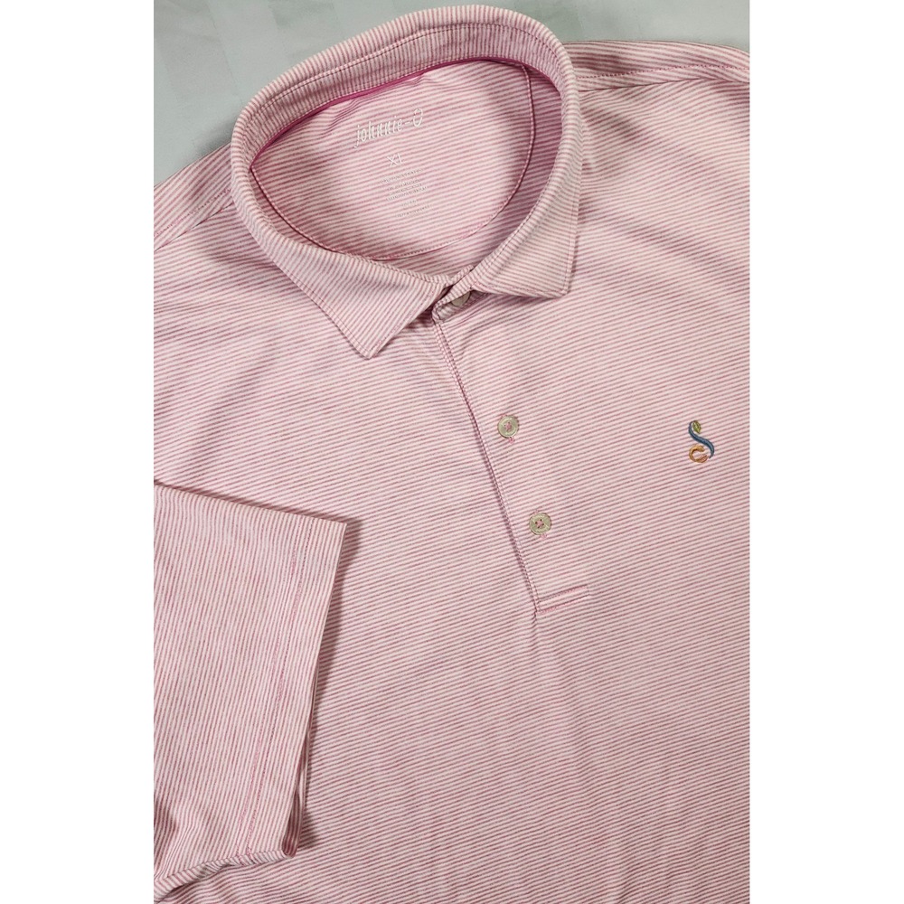 Johnnie-O Mens XL Pink Golf Club Performance S/S Polo Shirt UPF50 0005